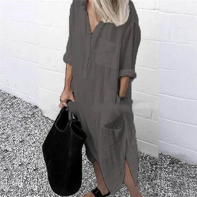 Alora | Soft Flow Midi Dress - Effortless Confidence, Everyday Comfort