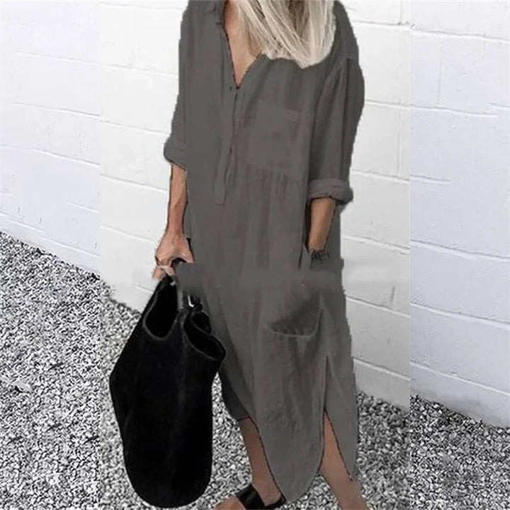 Alora | Soft Flow Midi Dress - Effortless Confidence, Everyday Comfort