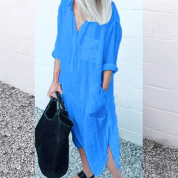 Alora | Soft Flow Midi Dress - Effortless Confidence, Everyday Comfort