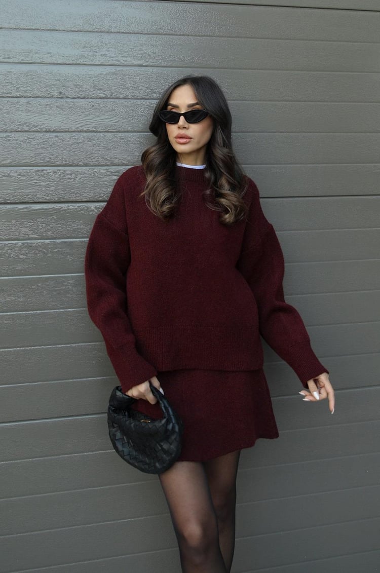 Esme |  A cozy sweater and a flowy flattering skirt